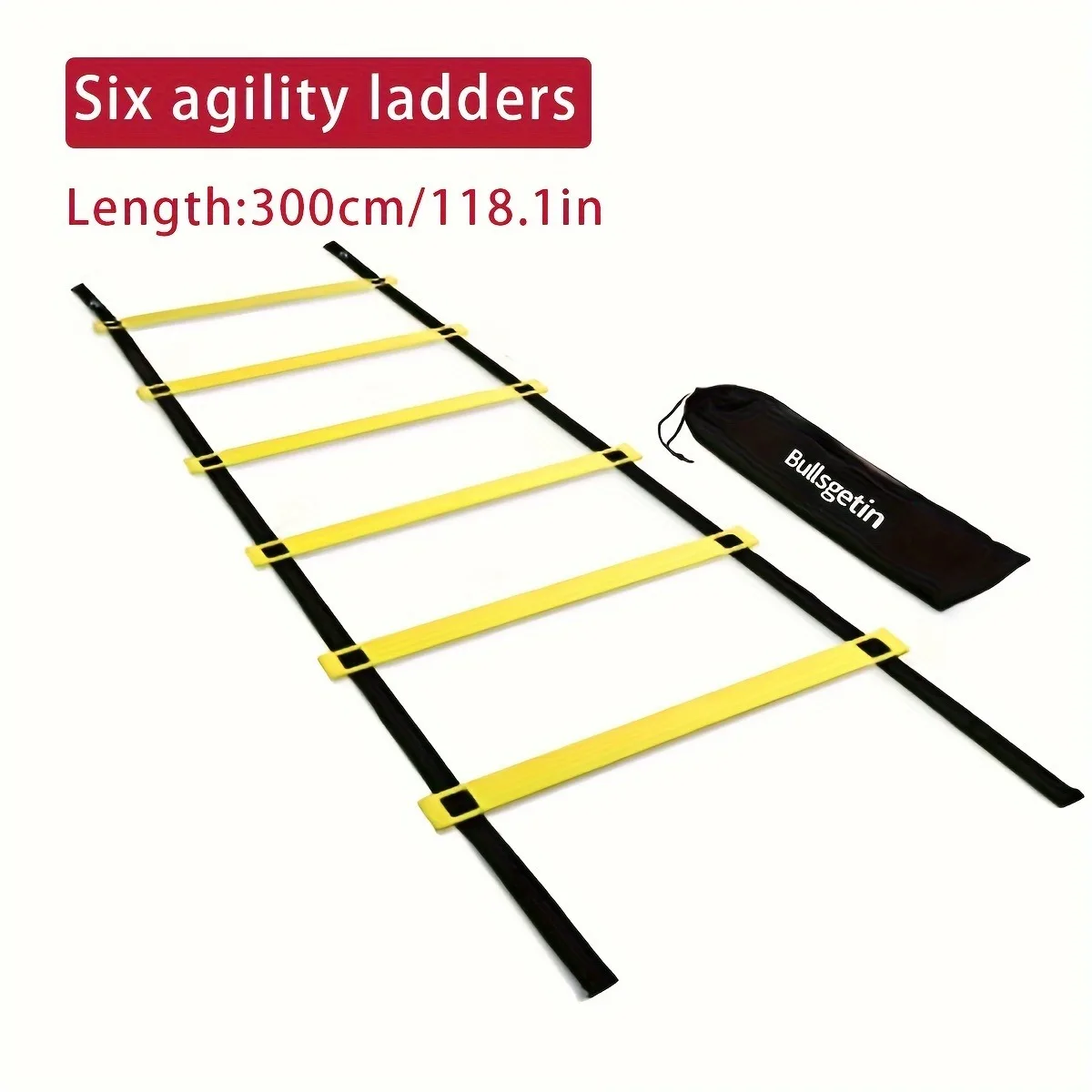 Agility Ladder For Speed Training Improve Footwork, Coordination, And Quickness 8, 12, Or 20 Rungs - Includes Carry Bag_voghion.com