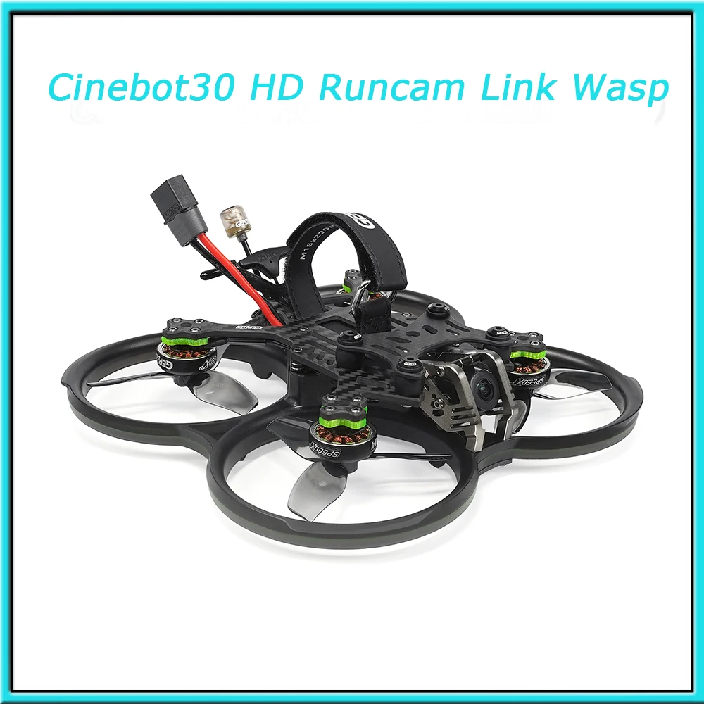 2022 Nuovo Geprc Cinebot30 Quadcopter Hd Runcam Link Wasp Fpv Drone 4S 6S Con Pnp, Frsky R-Xsr, Tbs Nano Rx, Elrs 2.4G Ricevitore