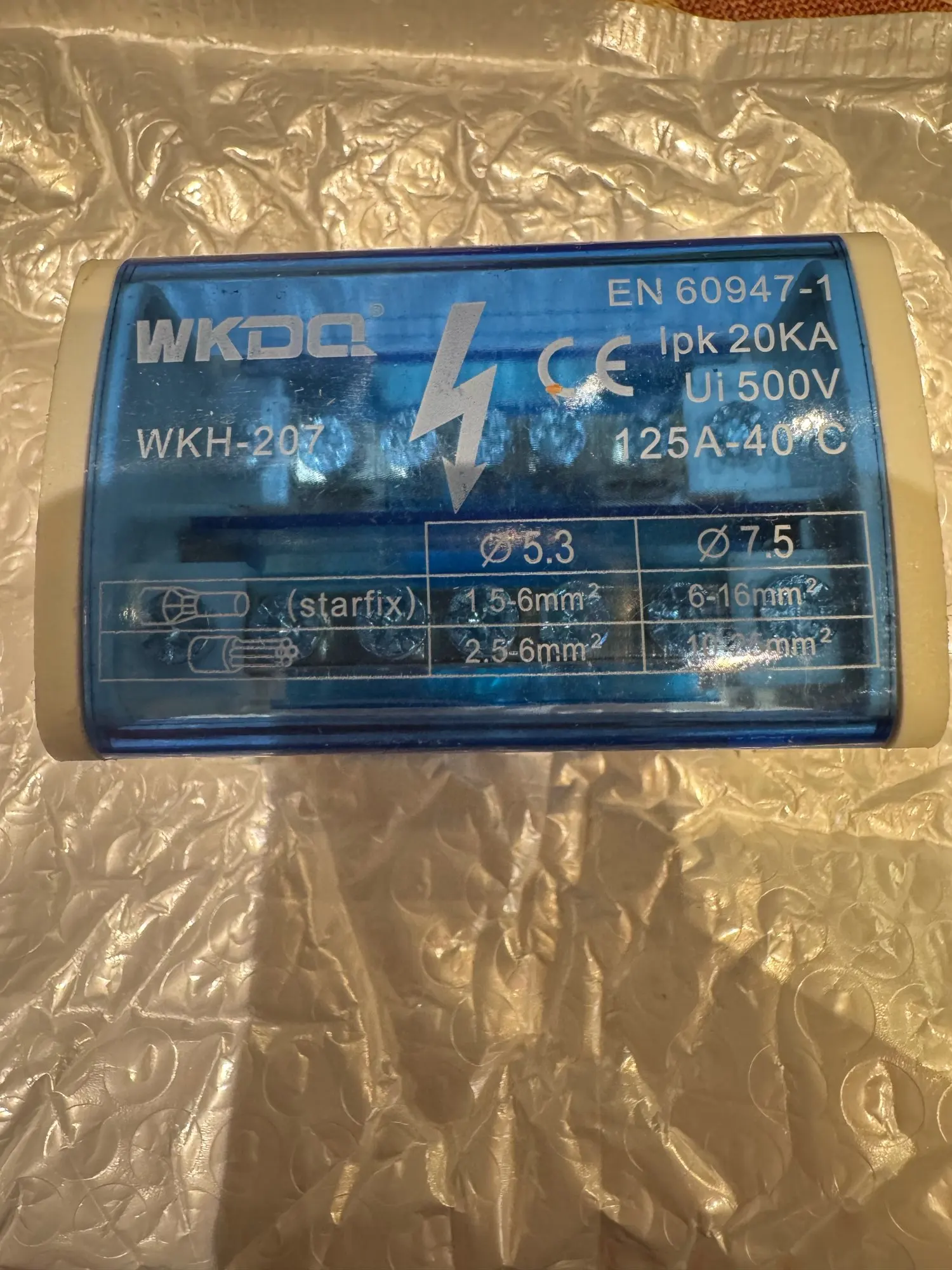 Din Rail Terminal Block WKH-207/211/215/407/411/415 Modular Distribution Block Screw Universal Electric Wire Power Junction Box photo review