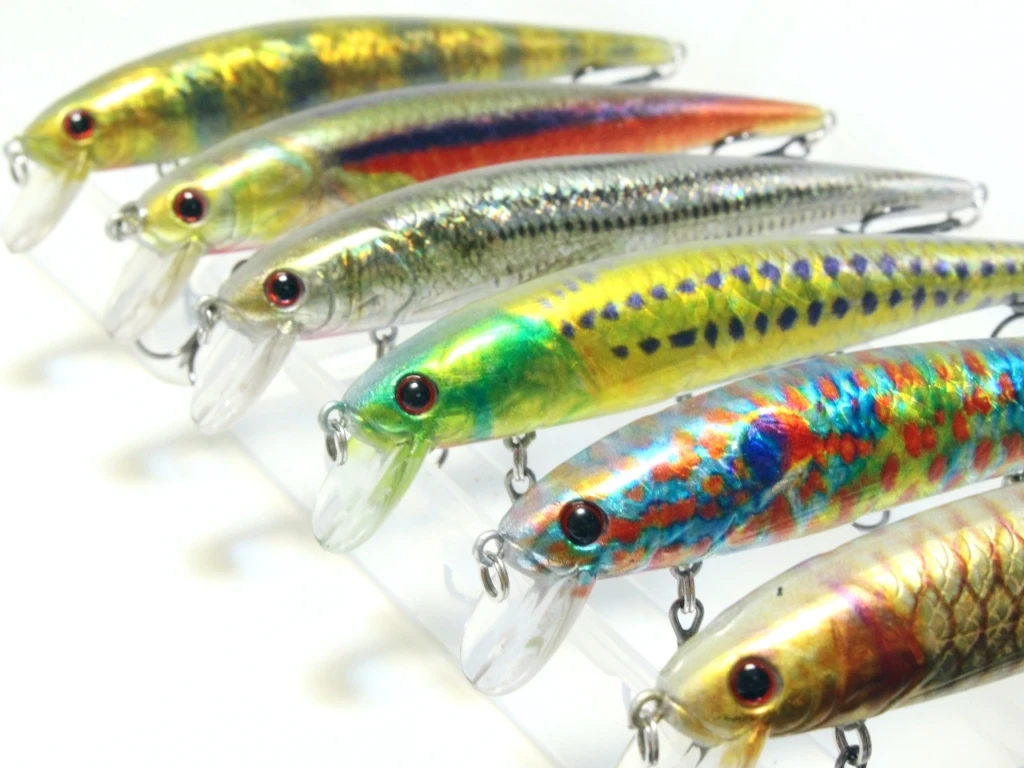 

wLure 6 Lures in One Box 12cm 19g Lifelike Minnow Hard Bait Fresh Water Black Nickle Quality Hooks Jerkbait Fishing Lure HM509KB