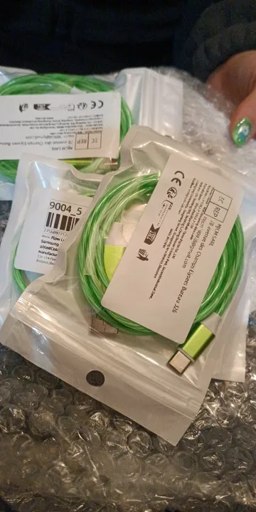 Glowing Cable Mobile Phone Charging Cables LED Light Micro USB Type C Charger For Samsung Xiaomi iPhone 14 13 Charge Wire Cord photo review