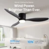 IRALAN silent and powerful ceiling fan 6-speed smart dimming LED Ceiling fan lighting bedroom room lamps Living room lights 2