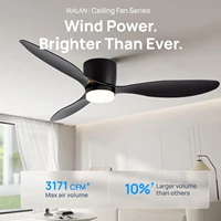 IRALAN silent and powerful ceiling fan 6-speed smart dimming LED Ceiling fan lighting bedroom room lamps Living room lights 2