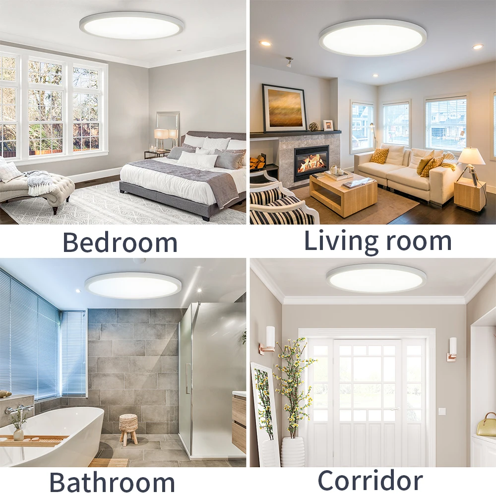 Smart LED Ceiling Light 24W IP54 Tuya Zigbee WiFi RGBCW Dimmable Ultrathin Surface Mounting Lamp Alexa Google Home Voice led light led ceiling light