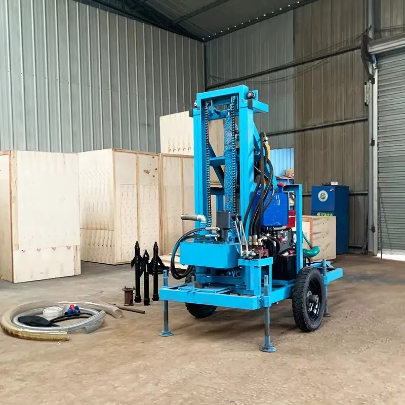 Hydraulic 22HP 25HP 35HP Diesel Type of Rotary Water Well Drilling Rig with Wholesale Price 2