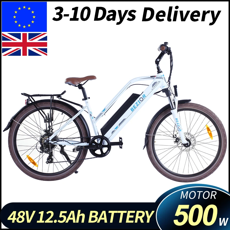 Eu Uk Stock M2 Pro 26 Pollici Bici Elettrica Da Città Standard Ce 500W 48 V14.5Ah Padel Assist Funzione Elettrica Completa Bicicletta Lady Bike