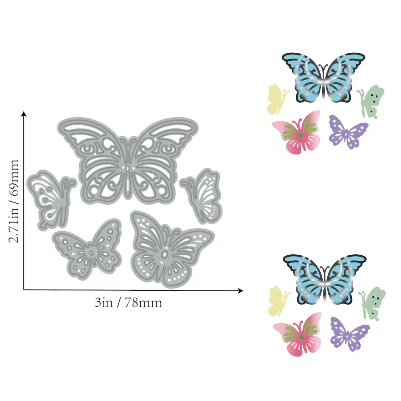 

5PCS Butterfly Insect Metal Cutting Dies Stencils For DIY Scrapbooking Decorative Embossing Handcraft Die Cutting Template