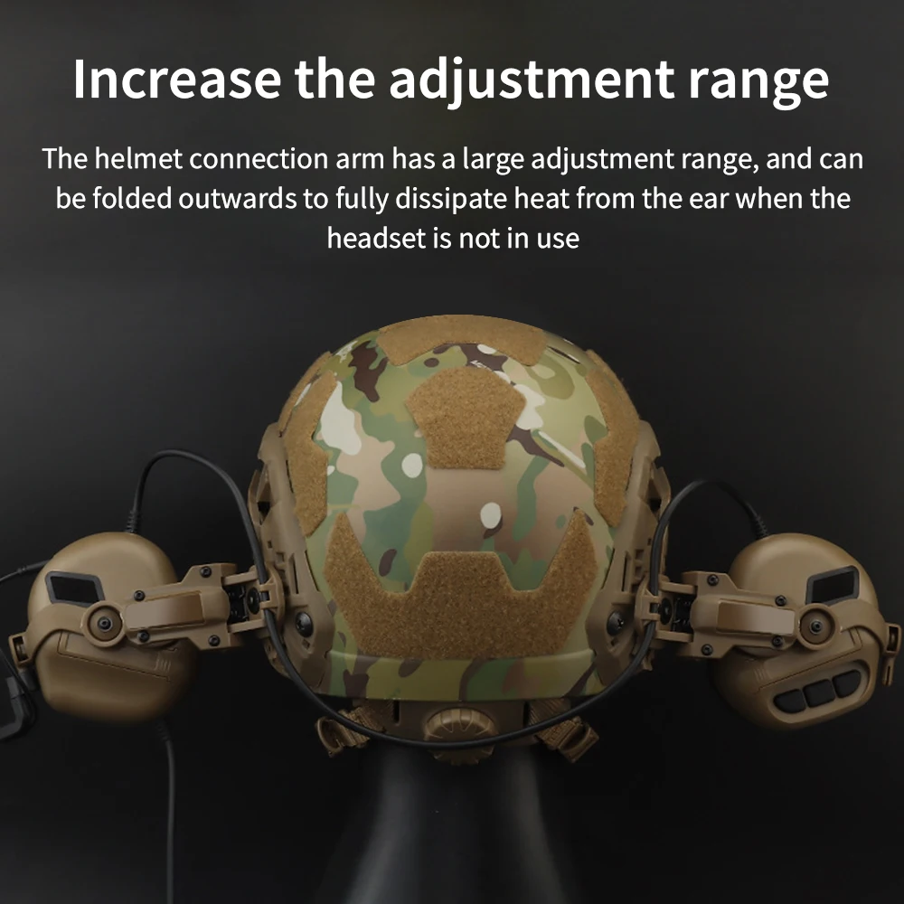 Tactical Headset Bracket Tactical Headset Rail Mount Bracket 360&deg; Rotation Fit OPS Core ARC and Team Wendy M-LOK Rail