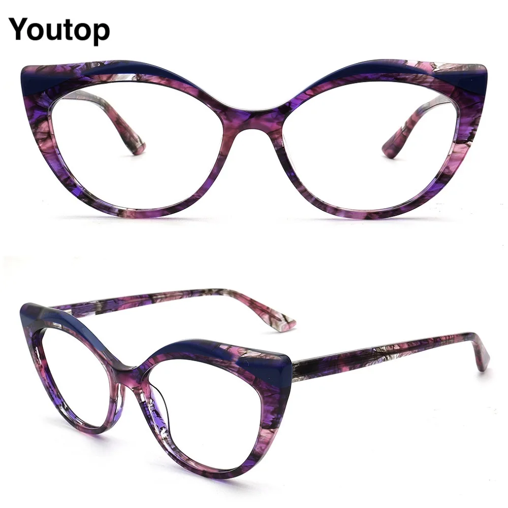 Stylish-Women-Cat-Eye-Glasses-Frame-Prescription-Eyeglasses-Leopard ...