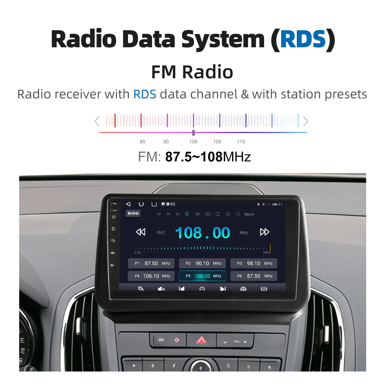 ESSGOO 9 Zoll IPS Touchscreen GPS Navigation Für Opel/Vauxhall Zafira Tourer C 2011-2016 Autoradio Android auto Android 15 Apple Carplay WIFI Bluetooth FM USB Spiegellink ASP-Sound – Detail 13
