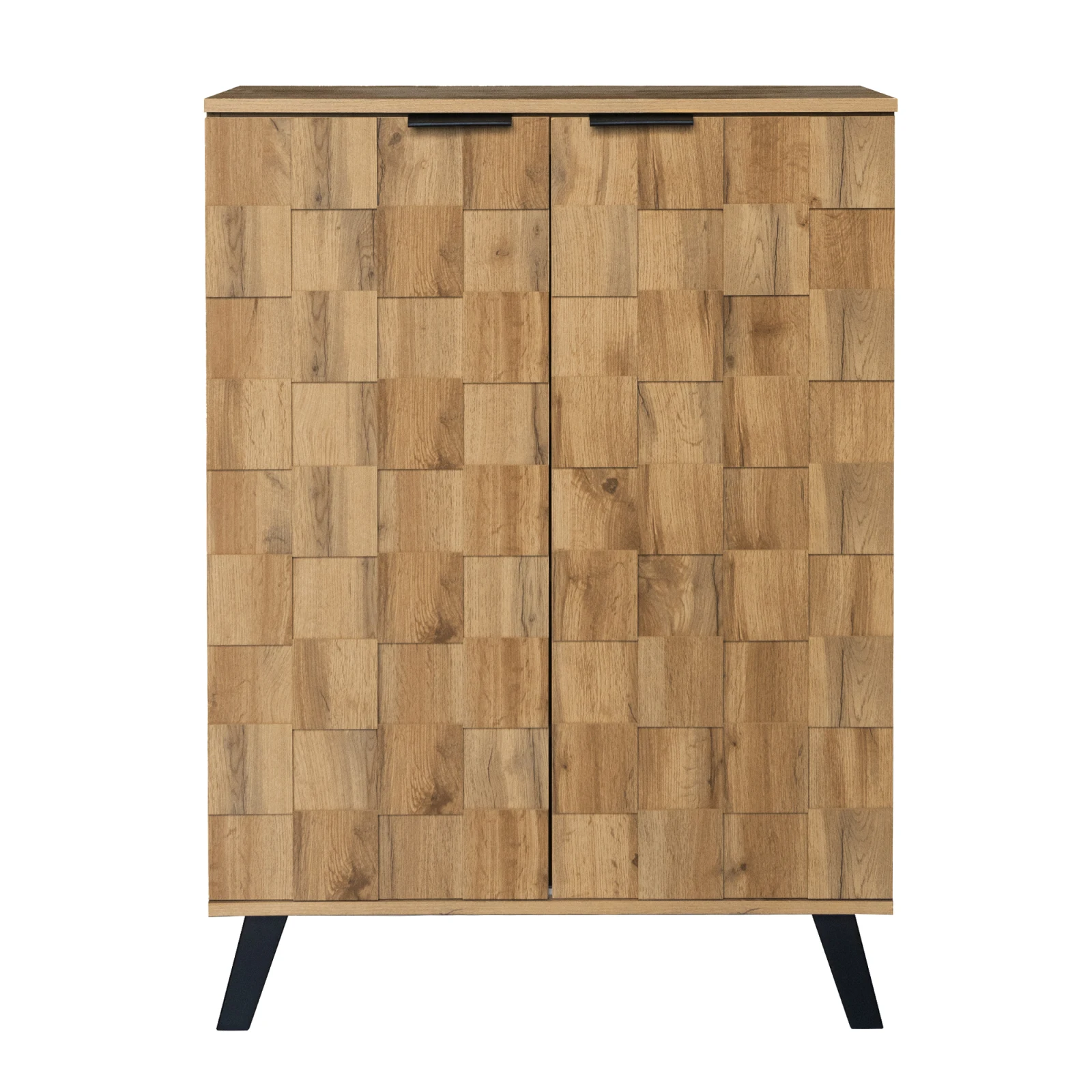Rosahqnda Moderner TV-Schrank mit 2 Türen und 2 offenen Fächern, Hausmöbel-Sideboard-Schrank mit 4 Türen, Schuhschrank – Detail 18