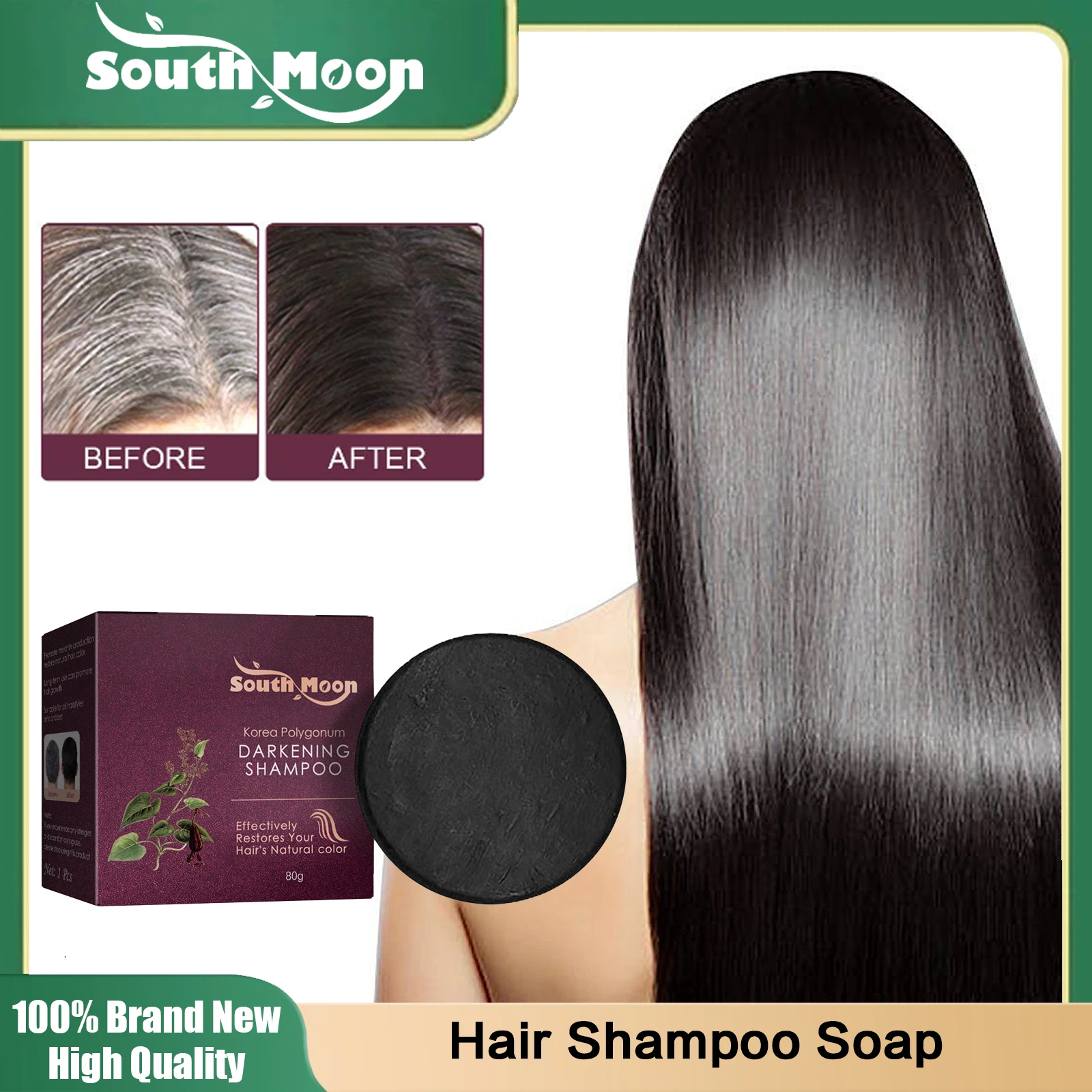 폴리고넘 헤어 다크닝 샴푸 비누 리페어 그레이 화이트 헤어 컬러 커버, 블랙 비듬 방지 오일 컨트롤, 헤어 클렌징 샤인 Best5 폴리고넘 헤어 다크닝 샴푸 비누 리페어 그레이 화이트 헤어 컬러 커버, 블랙 비듬 방지 오일 컨트롤, 헤어 클렌징 샤인 Best5