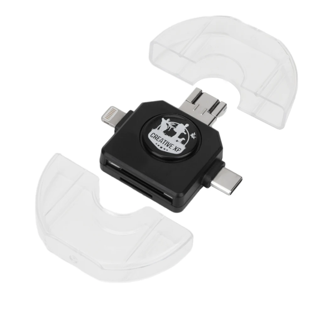 4 In1 Card Reader TF Card Memory Converter Multifunctional USB Adapter For iphone Micro SD CardCompatible With USB/Type C