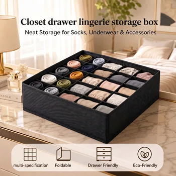 Organizzatore per cassetti del comodino, organizer per biancheria intima, organizer per vestiti nel guardaroba, scatole per la conservazione di calzini, reggiseni e abbigliamento, organizer per pantaloni e calzini.