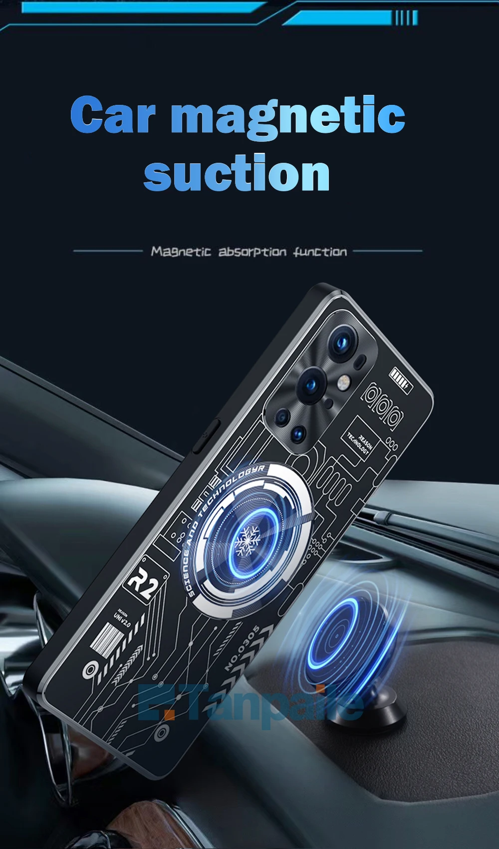 Magnetic Cooling Shockproof Phone Case with Copper Heat Dissipation and Metal Back Cover