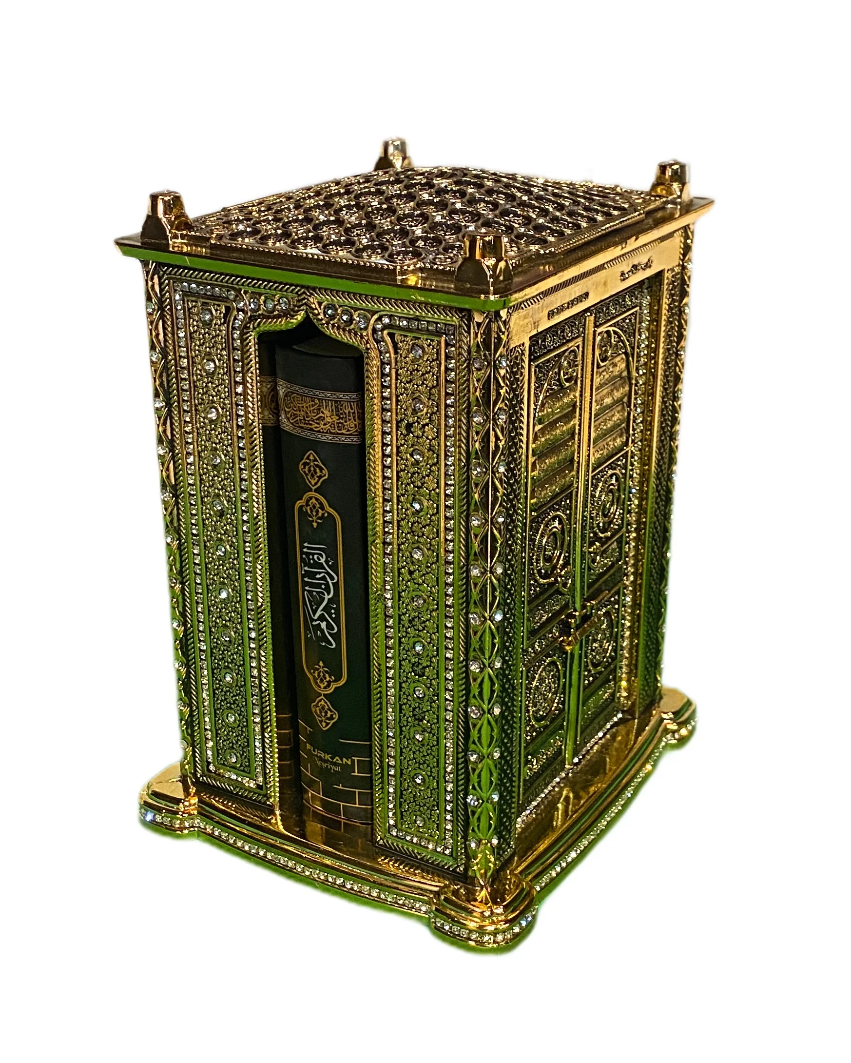 set-regalo-corano-di-lusso-gingillo-d'oro-set-regalo-corano-design-kaba-set-regalo-islamico-gingillo-articoli-musulmani-prodotti-musulmani-moshaf