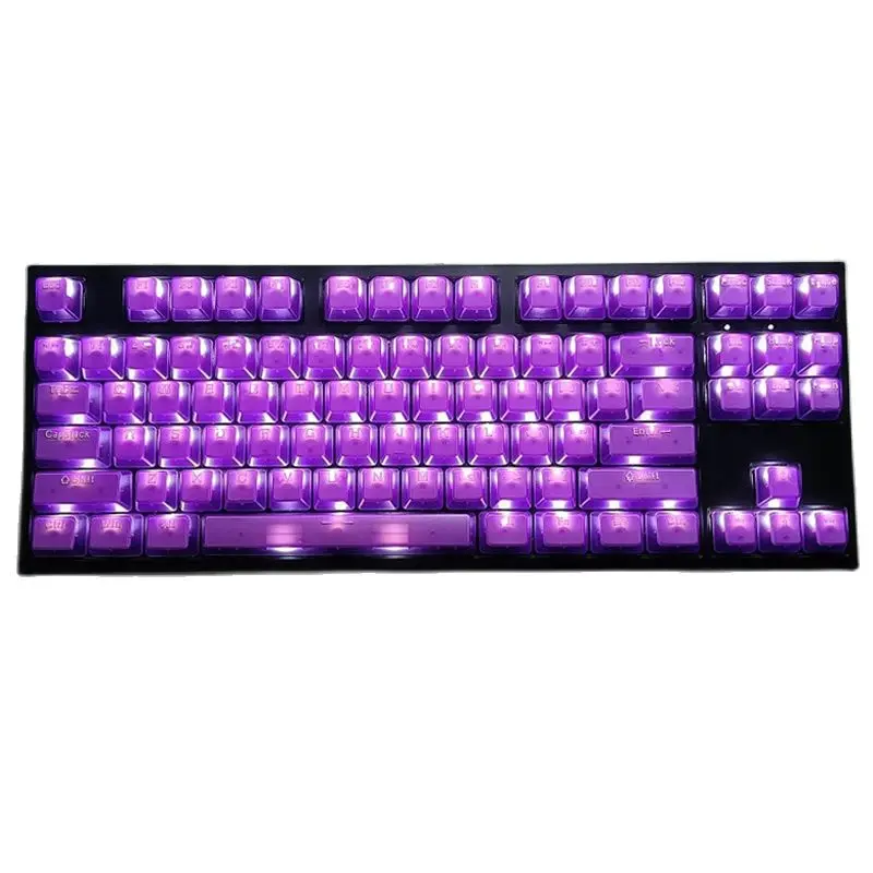 Keycaps Transparentes para Teclado Mecânico de Jogos Perfil Oem Faça Você Mesmo Abs Clear Keycap Jogo Retroiluminado Rgb 132 Chaves - Imagem 6