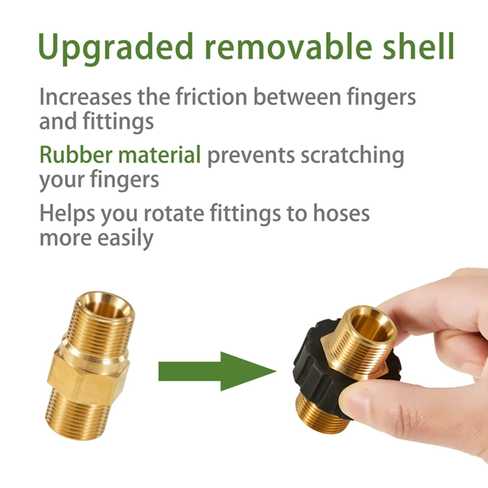 Set 2 Adattatori Per Idropulitrici - Filettatura M22-14mm A Raccordo Rapido, Ottone/Acciaio - Foto 8