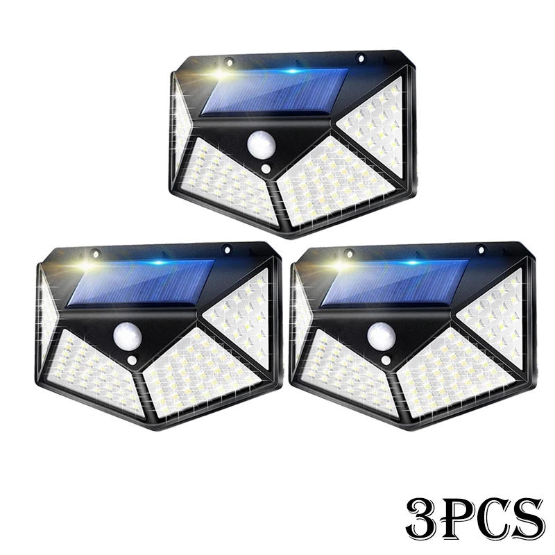 solar powered led lights Newest Solar Lights Outdoor 100 LED Solar Sensor Motion Light 3 Modes Outdoor Solar Wireless Lamp IP65 Waterproof Wall Lights decorative solar lights Solar Lamps