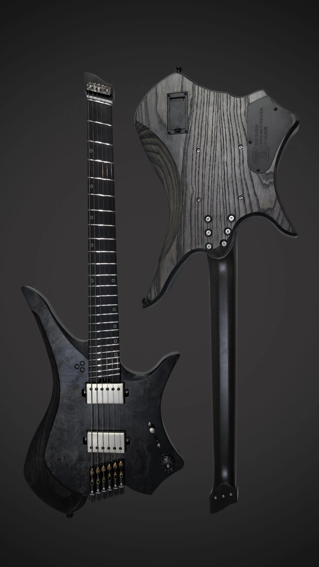 Electric Guitar GOC Guitars Vajra + 6 Onyx VH6BON