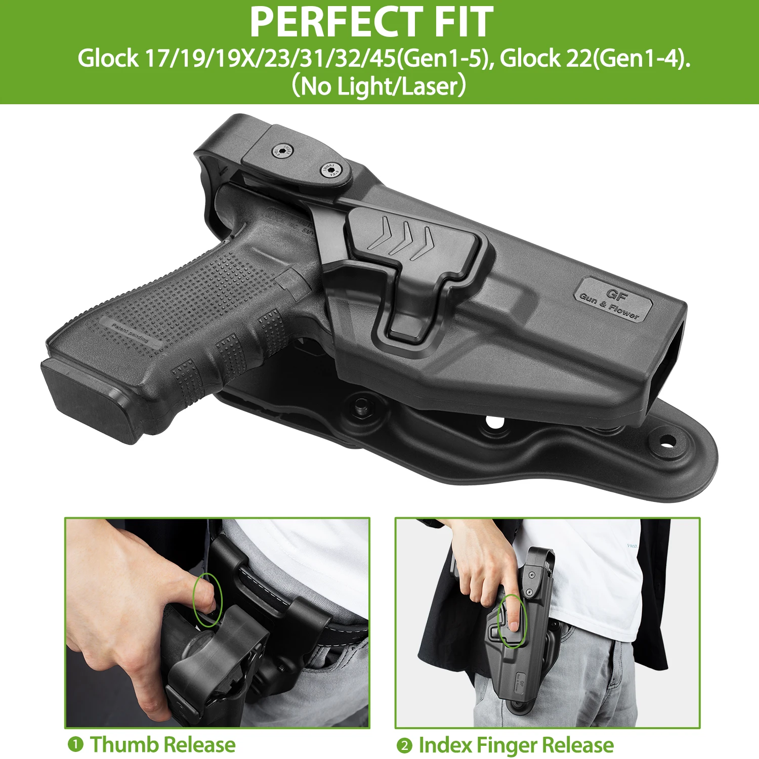 Y*る様 GLOCK 17 ガスガン ホルスター付き グロック17 実銃用ホルスター 東京マルイ G17Gen4ガスガン対応