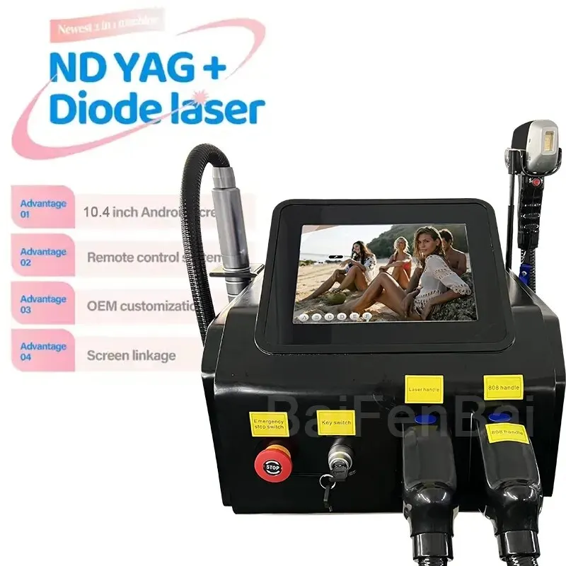 

2023 Portable 2 In 1 808 Diode Laser Permanent Painless Hair Remove Switched and Picosecond Laser Tattoo Removal Machine