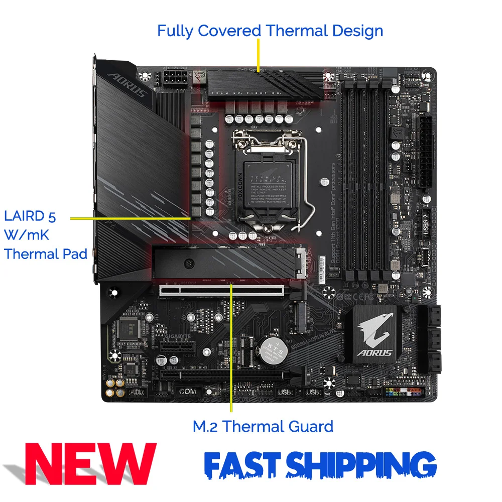 LGA 1200 Gigabyte B560M AORUS ELITE Motherboard 1200 10th/11th-Gen ...