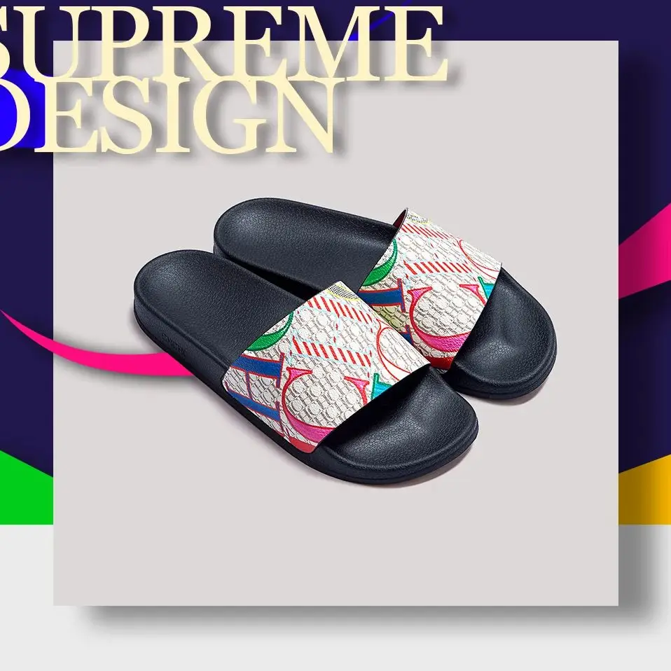 CHHC Women's Slippers shoes Waterproof Splicing Element Letter Design Gift Box Packaging Fashionable Outdoor Comfortable
