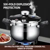 Household large capacity Pressure Cooker 304 Stainless Steel Pressure Cooker Gas Stove Induction Cooker Universal 1