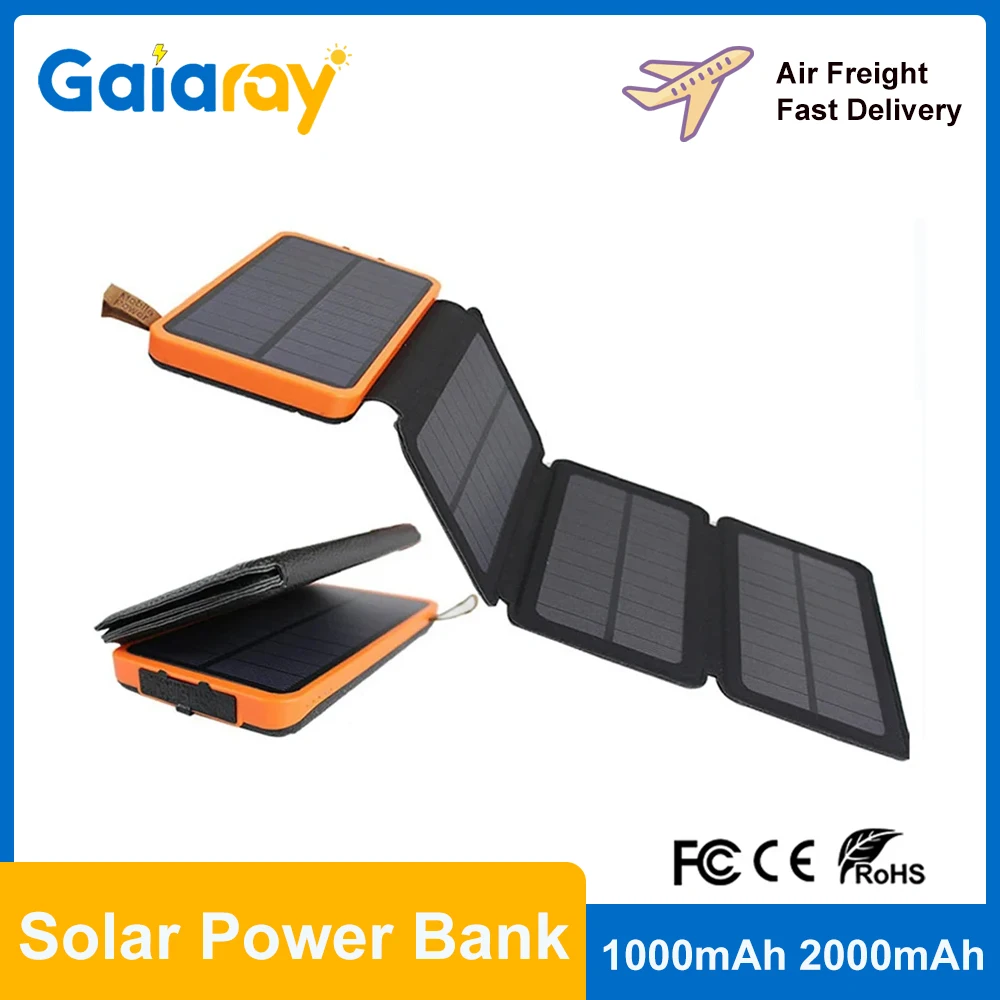 10000/20000 mAh Outdoor Solar Charger Power Bank Solar Cell
