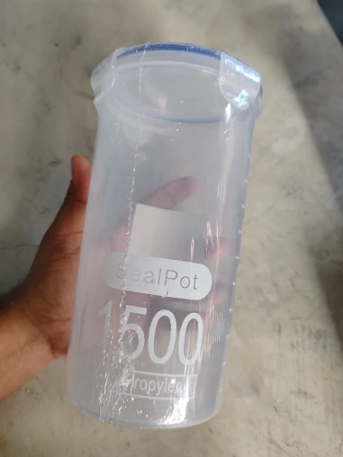 4Pcs Sealed Storage Box Transparent Kitchen Food Grain Organizer Storage Tank Plastic Large capacity Moisture-proof Sealed Jars photo review