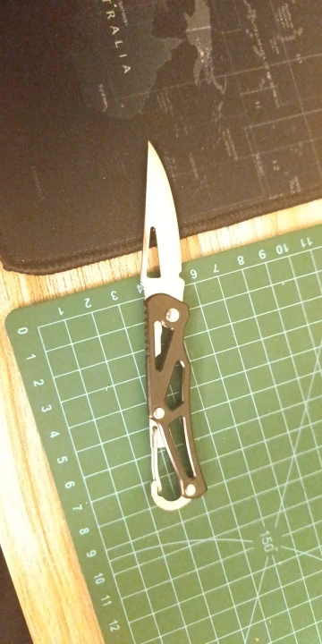 Faca de frutas dobrável de aço inoxidável, faca ao ar livre com alça antiderrapante, acessórios de cozinha, faca photo review