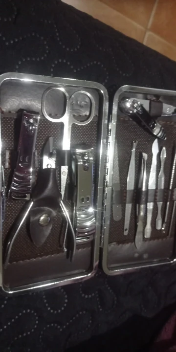 Kit Cortador De Unha Manicure Portatil Estojo Pinca Tesoura photo review