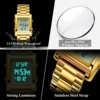 CAREKISO Original LED Men Watch Waterproof Week Calendar Alarm Man Wristwatch Rectangle Stainless Steel Electronic Men's Watches 4