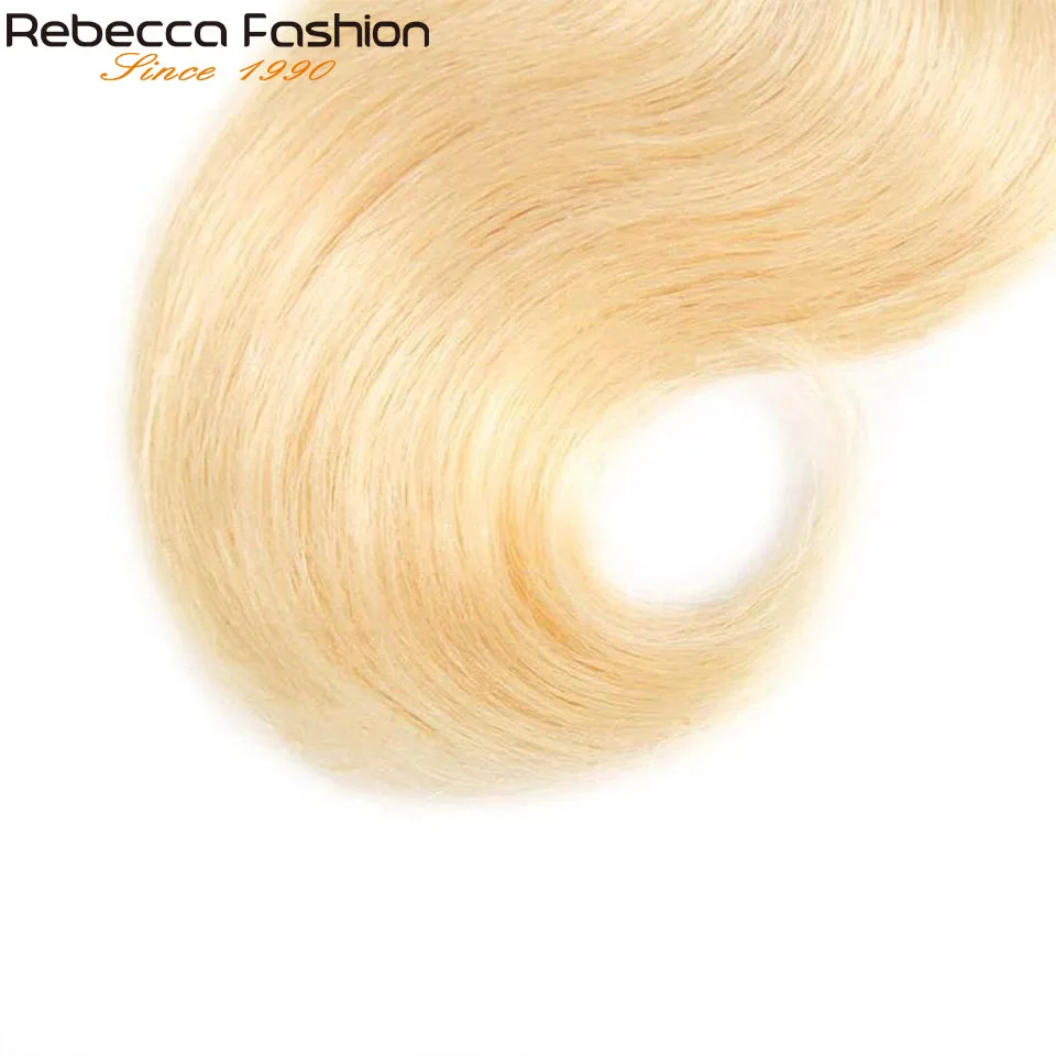 613 Blonde Body Wave Human Hair Lace Closure human hair closure human hair lace product 4X4 Middle / Three Part Brazilian Body Wave Closure Pre Plucked Transparent Lace