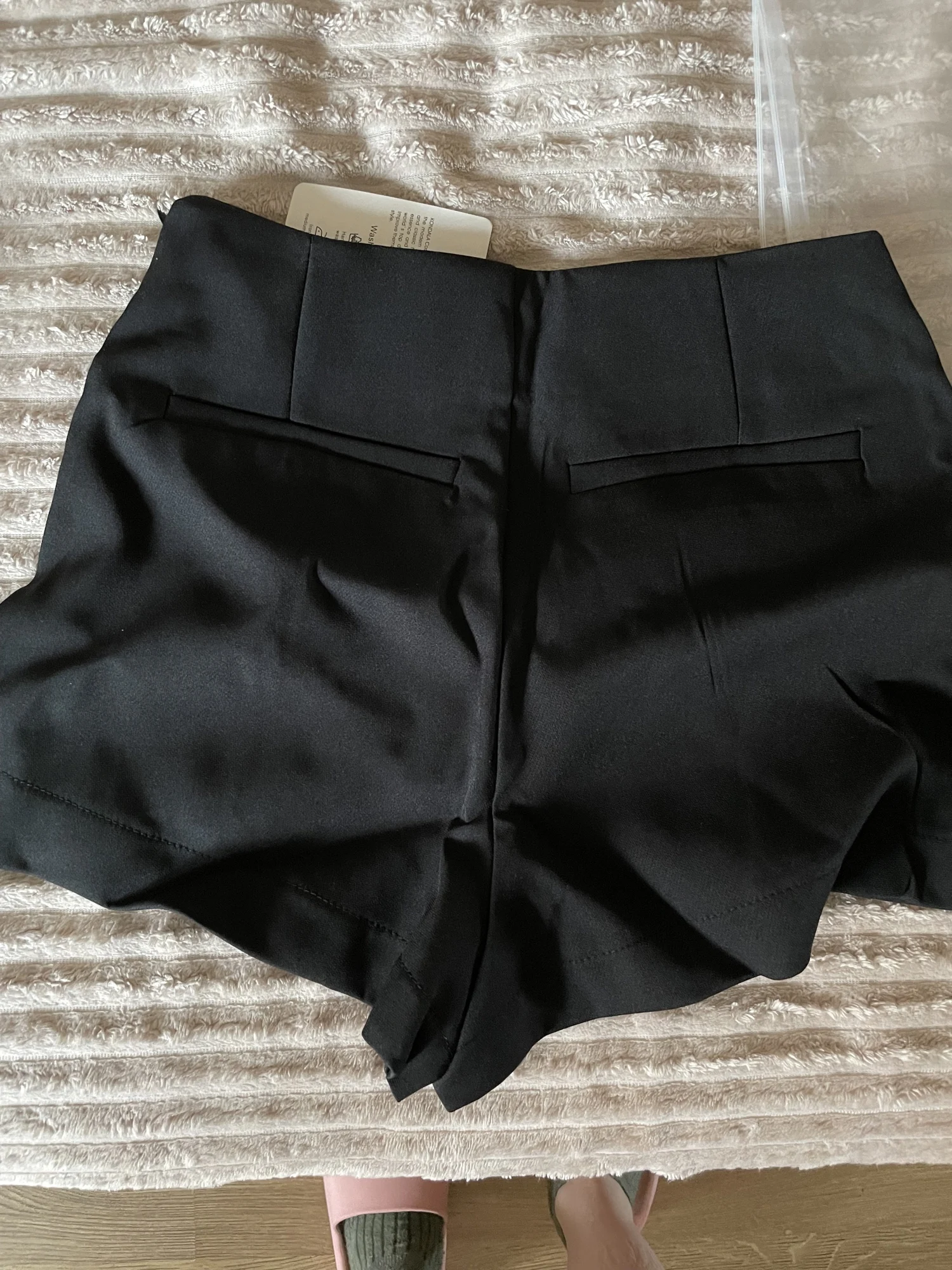 Casual mini asymmetriska kjolar Shorts Hög midja bakfickor Breda benkjolar Dragkedja Damshorts photo review