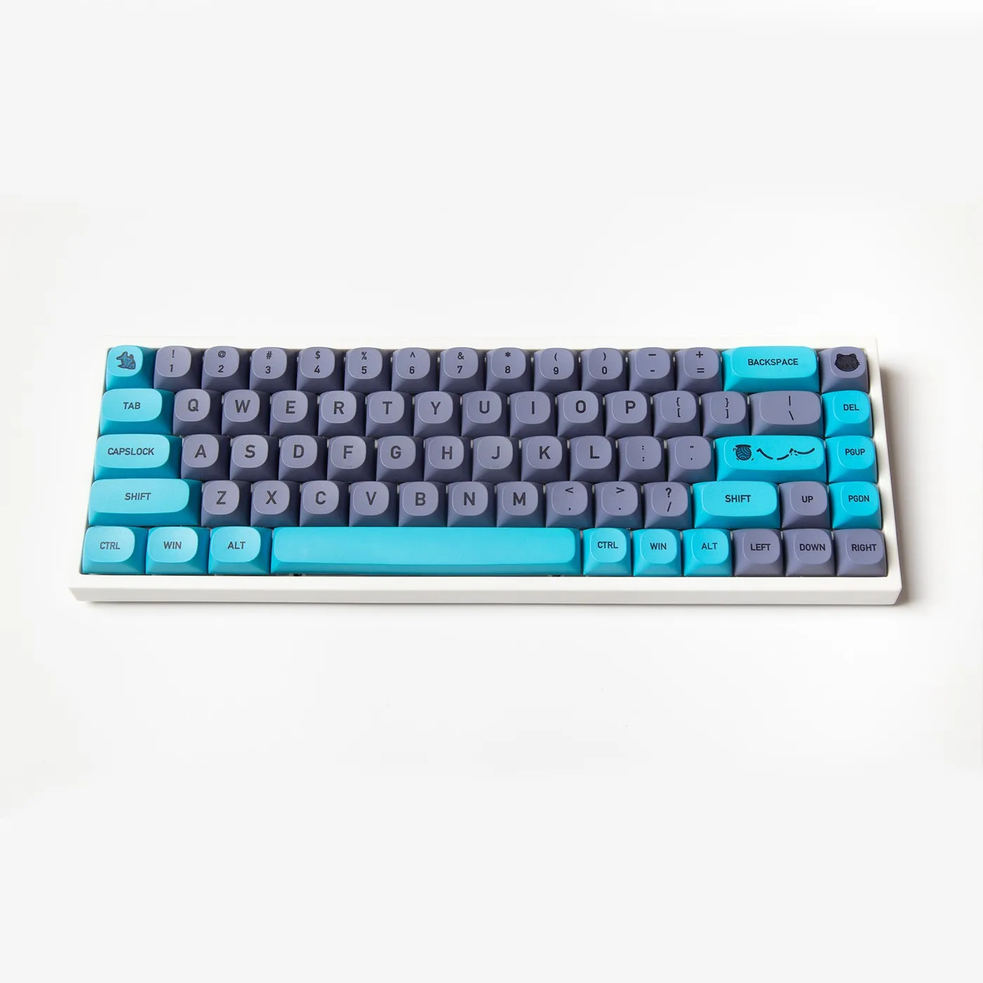 125 Tapogat Kék szín Cica aranyos XDA Kulcskarika keycap Nemesítés PBT DIY Szokás Gépi Kulcskarika keycaps MX Vasúti váltó Anna Menő 2 GK61 RK61