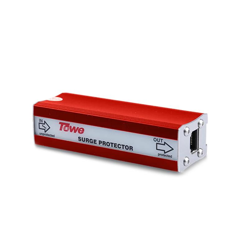 

Towe Full 8 Pin Cat5 RJ45 100Mbps Ethernet Network Surge Protector Outdoor Arrester Thunder Lightning Protection Device with POE