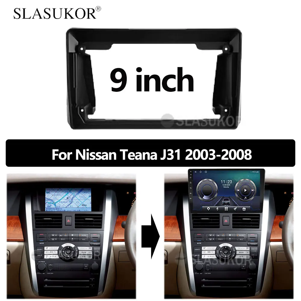

9 дюймов для Nissan Teana J31 2003-2008 рамка для автомобильного DVD-плеера адаптер для приборной панели устанавливаемая панель кабель Canbus