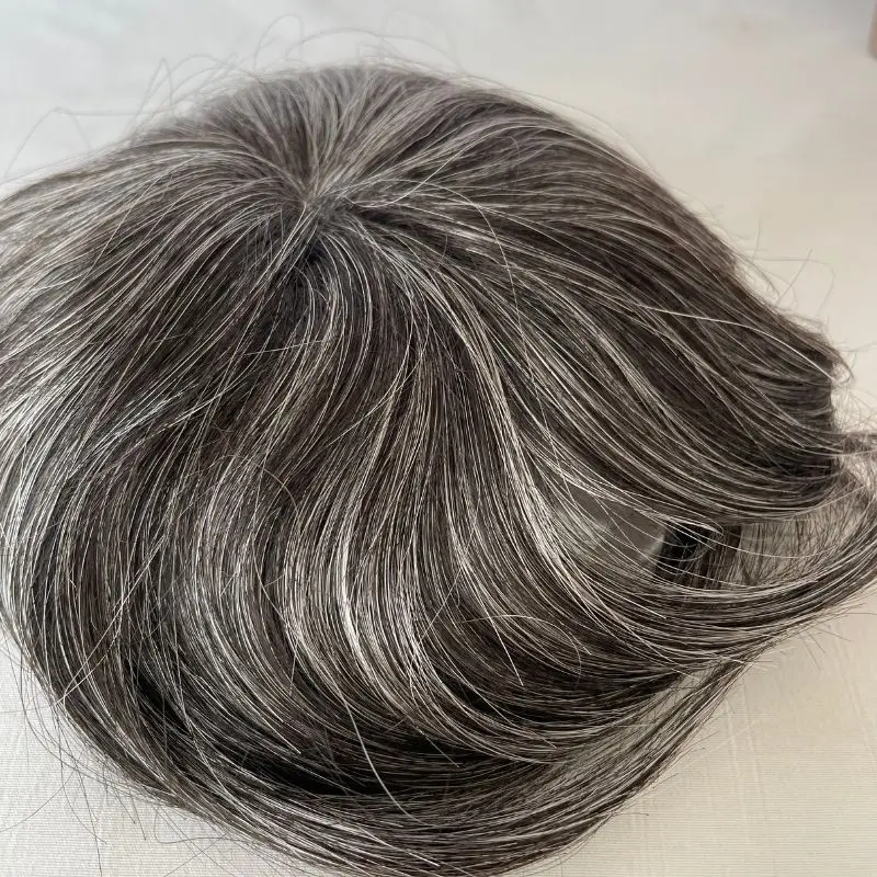 Human Hair Toupee Men Pwigs1B40 Thin Skin PU Bald Spot European Hair Patches 8cm X 8cm