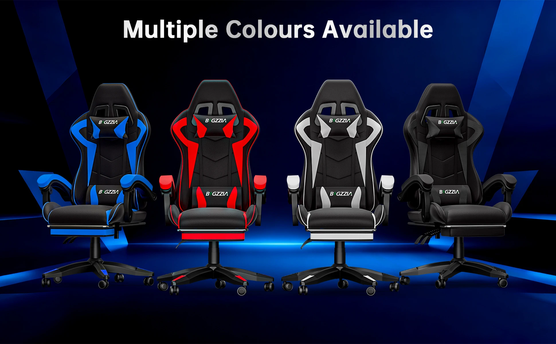 Gaming Chair with Footrest Gamer Chairs Ergonomic with Lumbar Cushion Headrest Gaming Chair Height Adjustable Computer Chair
