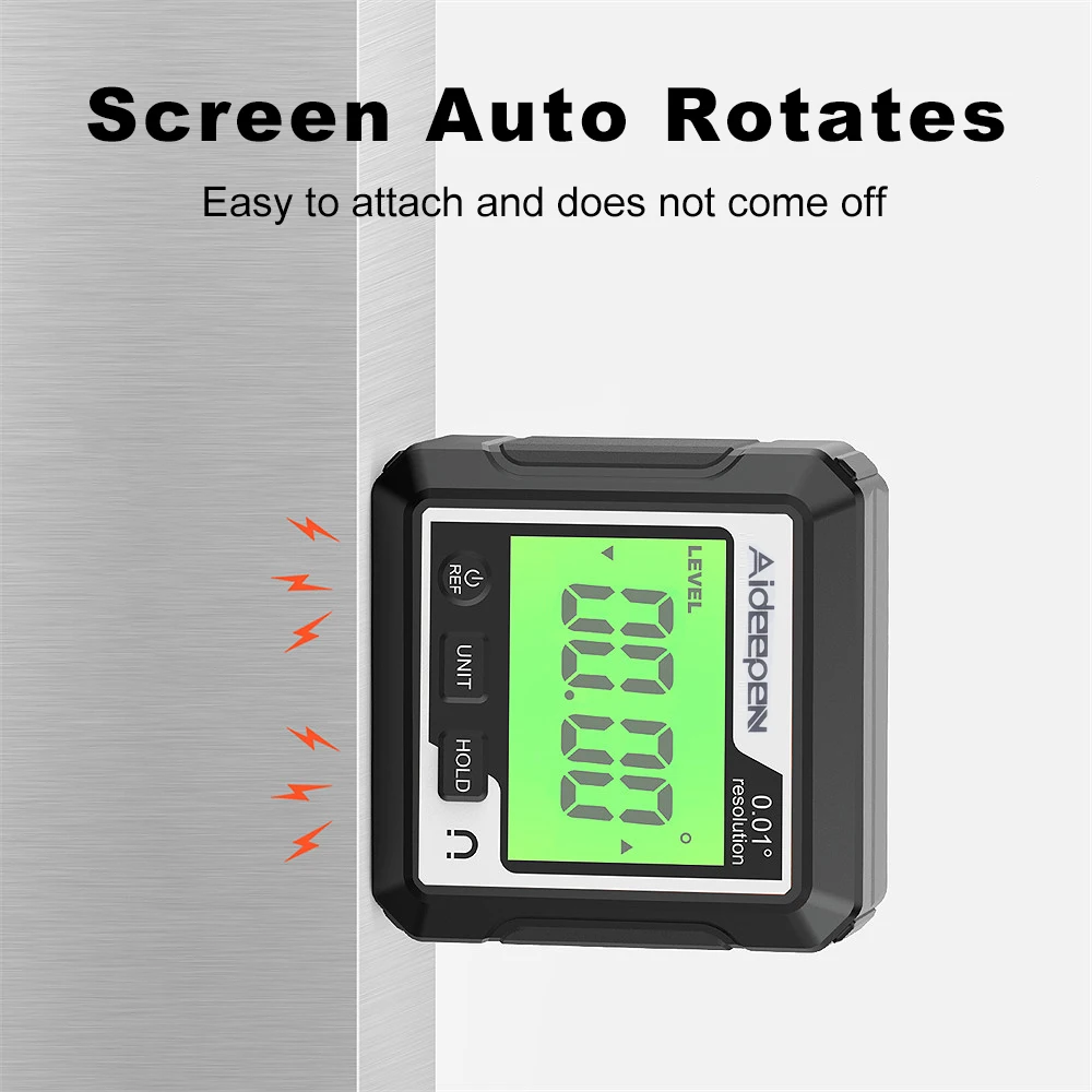 Digital Level Box Protractor Angle Finder 90 Degree Digital Protractor Angle Measure Inclinometer Magnetic Based Backlight