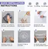 Premium Self - Adhesive Shower Organizer with 4 Hooks. Drill - Free, Rustproof Stainless Steel Shower Rack for Inside Shower 5