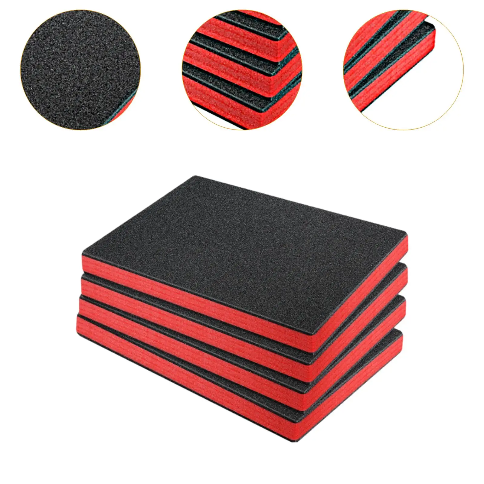 4Pcs 컷터블 도구 상자 폼 인서트 DIY 꽃 공예 폼 시트 카메라 보관 케이스 용 쿠션 소재 탁상용 미니어처