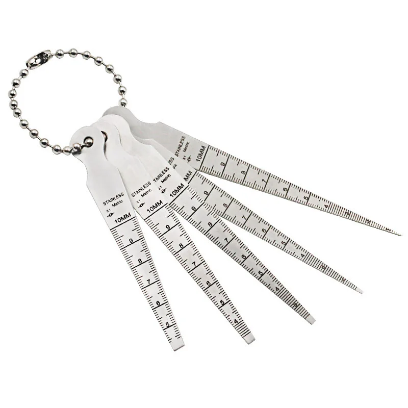 1 Set Acier Inoxydable 1-29mm Cale De Mesure Porte Coupe-feu Gap Jauge Métrique Conique Jauge Ouverture Échelle Wedge Palpeur Pour Outils De Mesure De Trou De Forage