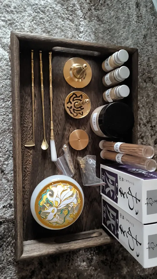 Premium Brass Incense Burner Set for Powder, Cones & Sticks photo review