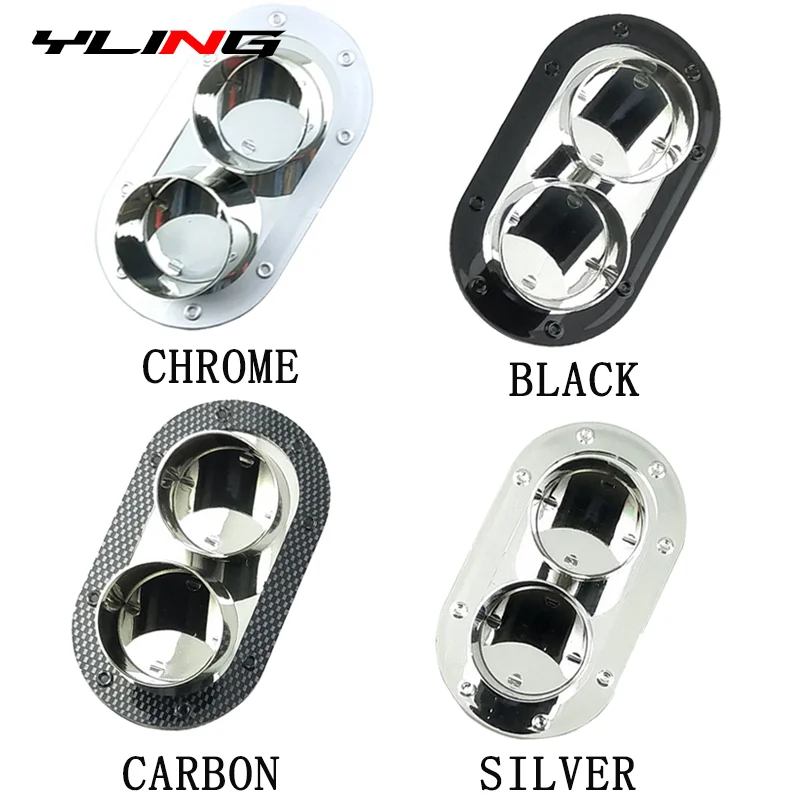 Tubi Scarico Finto Auto Abs Decorativi 39cm 2 Pezzi Adesivi Tubo Scarico Auto Finto - 2 Pezzi Decorazione Coda Veicolo ABS Scarichi Finti Per Auto