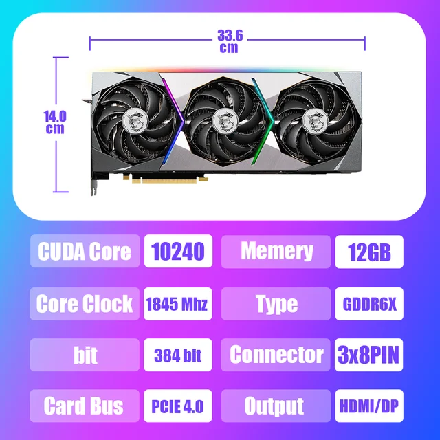 MSI RTX 3080 Ti SUPRIM X 12G Video Card