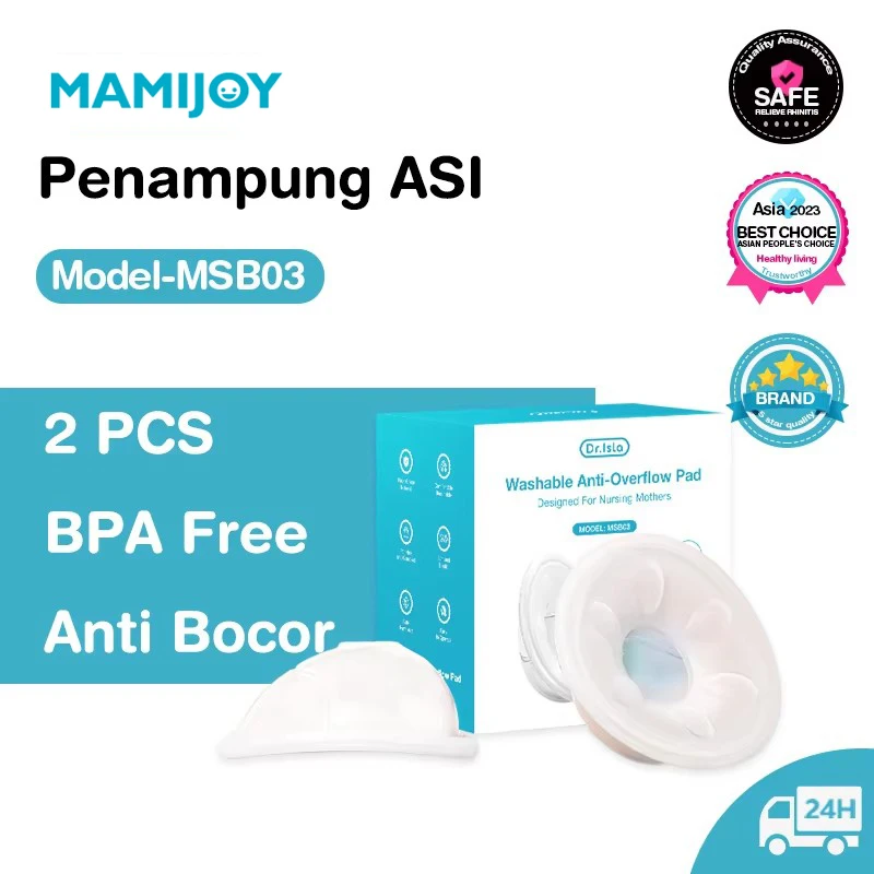 MAMIJOY 실리콘 2Pcs Breastpad Saver Shield 모유 수집기 BPA Free Penampung ASI