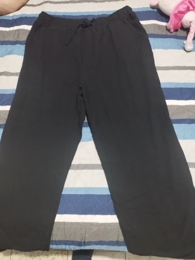 Breathable Cotton-Linen Drawstring Pants for Women - Casual Comfort photo review